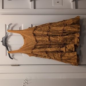 Left on Friday Sun Dress: Small, Gold/Yellow